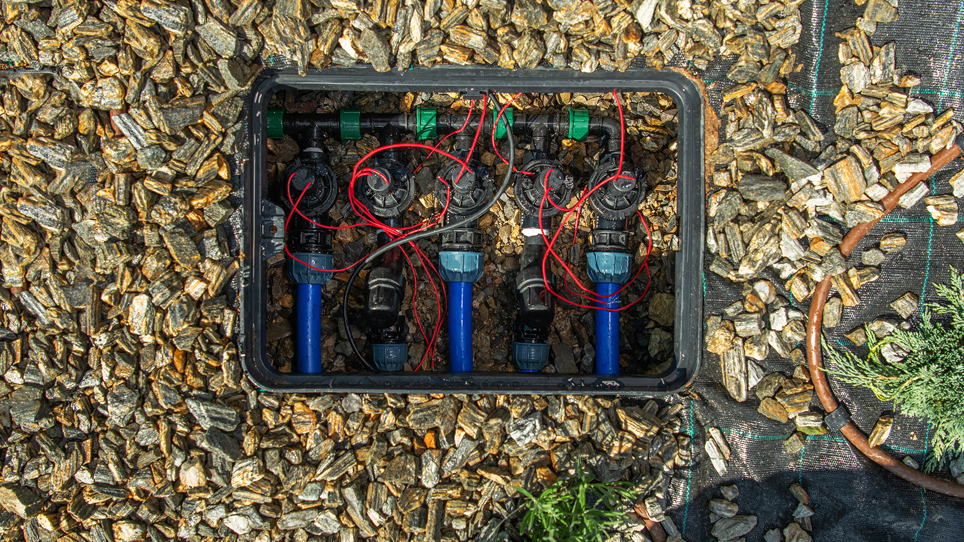 Solenoid Valves In Underground Irrigation System.