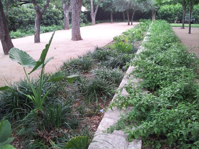 shade beds with crushed granite