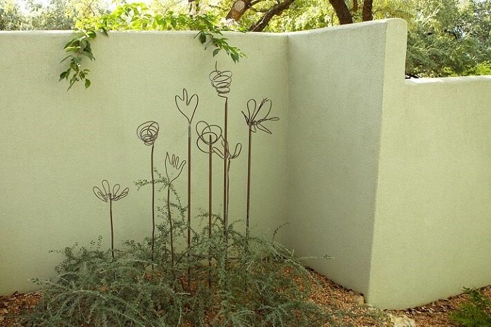 elegant wire stakes | SAWS Garden Style Conservation Water Saver San Antonio Texas