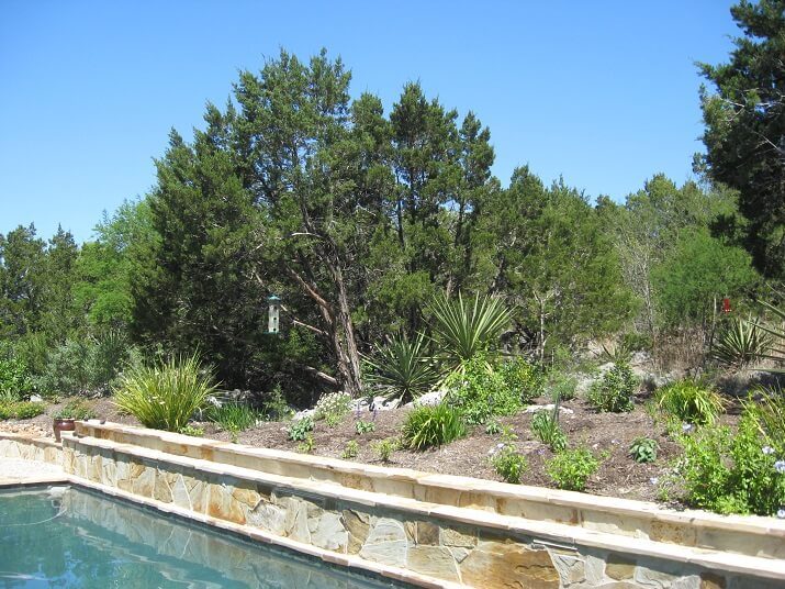 pool along hill country terrain