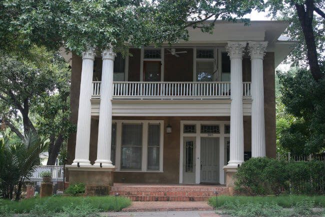 home main entrance, watersaver plants in front yard | SAWS Garden Style Conservation Water Saver San Antonio Texas