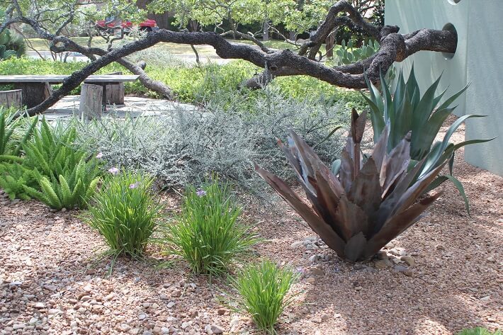 metal agave plant, sculpture art