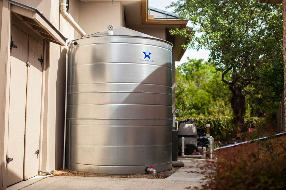 Rain Cistern with spout | SAWS Garden Style Conservation Water Saver San Antonio Texas