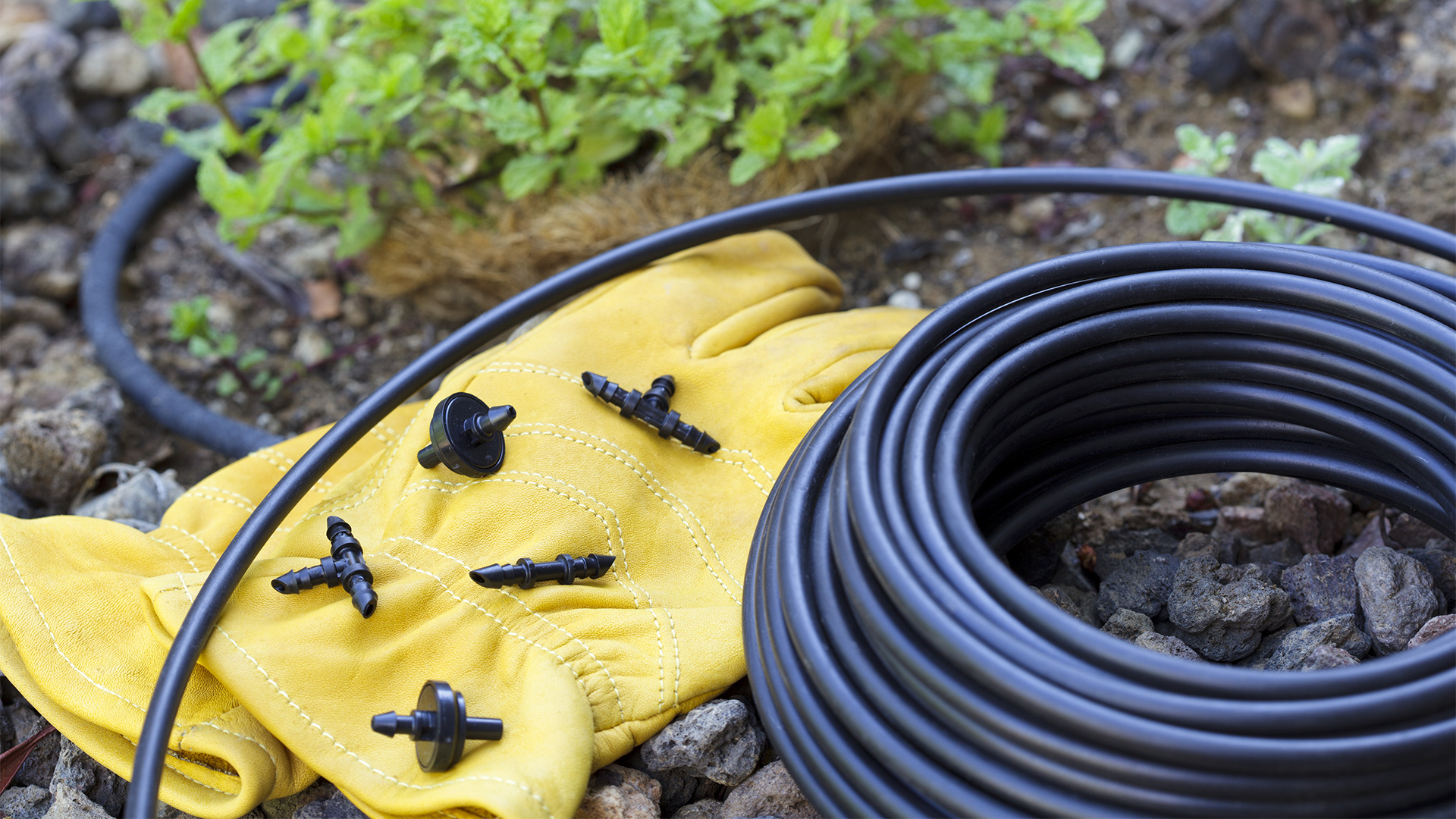 Water drip system parts and gloves