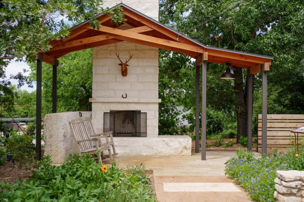 Wildflowers, terraced gardens and a feel for Central Texas are found at the Hill Haus.