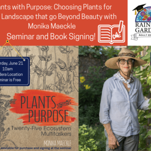 Graphic explaining the plants with purpose event.