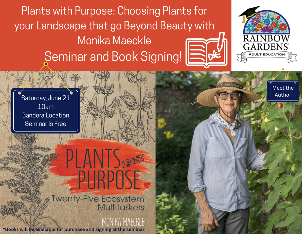 Graphic explaining the plants with purpose event.