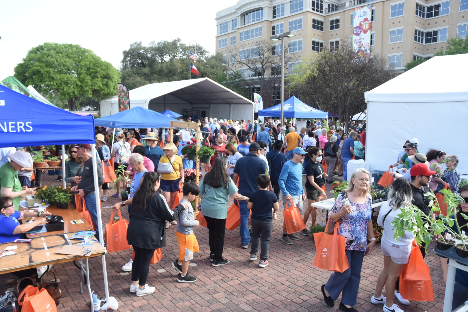 Spring Bloom attendees at SAWS headquarters