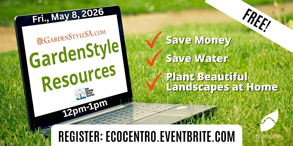 May 2026 calendar highlighting SAWS GardenStyleSA online resources on the 8th