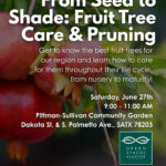 June calendar entry for Green Spaces Alliance workshop on the 27th