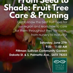 June calendar entry for Green Spaces Alliance workshop on the 27th