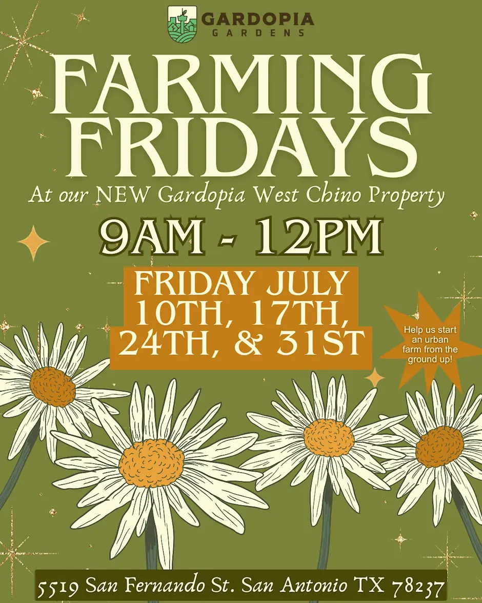 Banner Image for Gardopia Gardens New West Chino Property from 9am to 12 pm on Friday July 10th, 17th, 24th and 31st