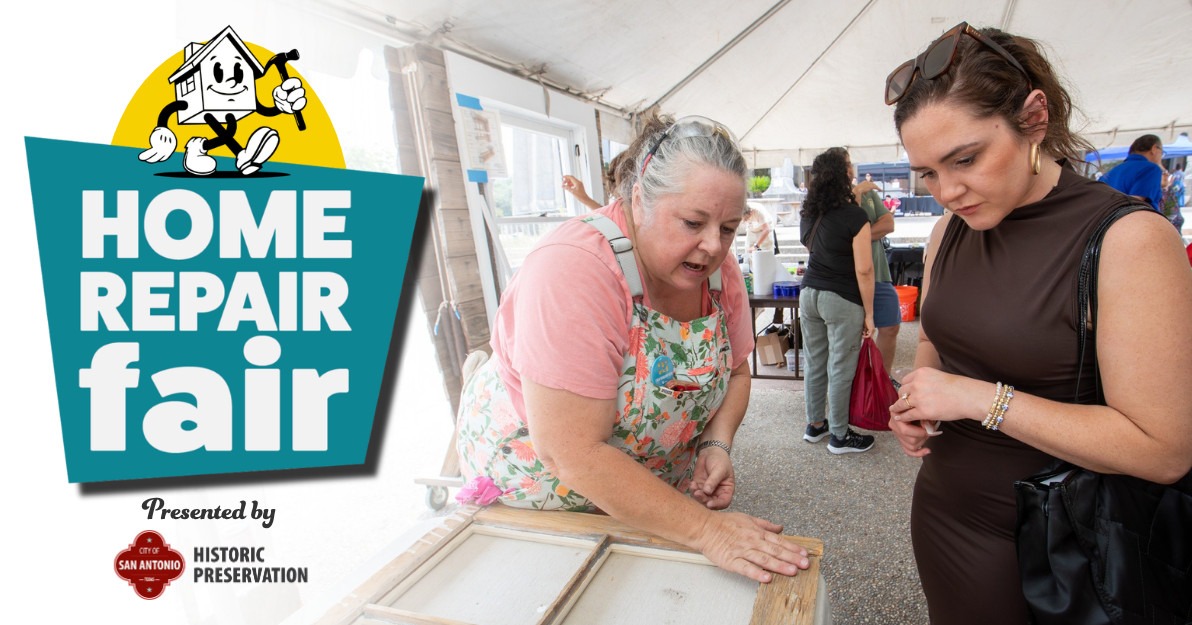 Event Graphic for the Home Repair Fair, presented by the City of San Antonio Office of Historic Preservation