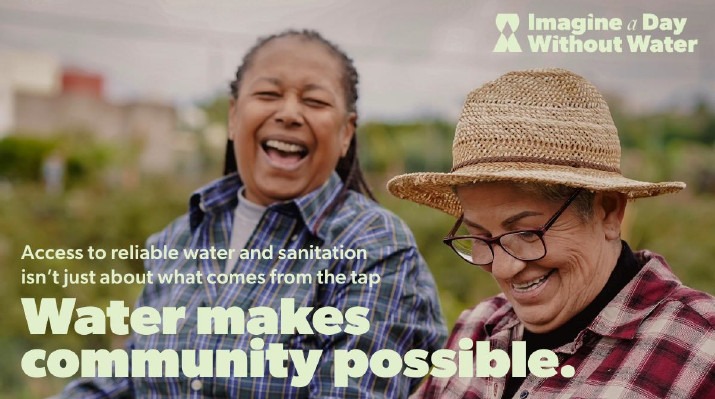 October calendar graphic for Imagine a World Without Water in American Sign Language on the 8th