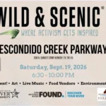 Event Graphic for SYRCL's Wild & Scenic Film Festival: Where Activism Gets Inspired. Sponsored by San Antonio River Authority, San Antonio River Foundation and Escondido Creek Parkway, this free event features art, live music, food vendors and an environmental film